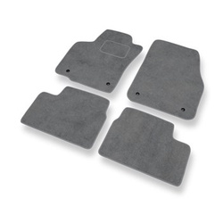 Fußmatten Auto für Opel Astra H Caravan, Hatchback, Cabriolet, Limousine (2004-2012) - Premium Velours graue Automatten Autoteppiche