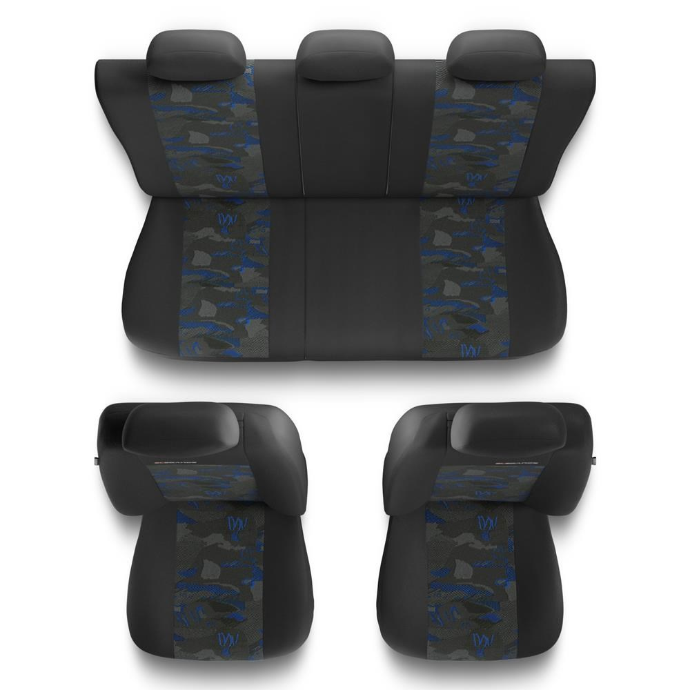 Universal Sitzbezüge Auto für Renault Twingo I, II, III (1993-2019) -  Autositzbezüge Schonbezüge für Autositze - UNE-BL blau