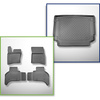 Set Kofferraumschale und angepasste Autoteppiche TPE für: Land Rover Defender (L663) 110 SUV (01.2020-....) - 5 Sitze;nicht fuer Plug-in Hybrid