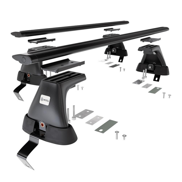 Aluminium-Dachträger für Renault Clio mk IV (2013-2019) - schwarz Dachträger Dachgepäckträger - ohne Montagelemente