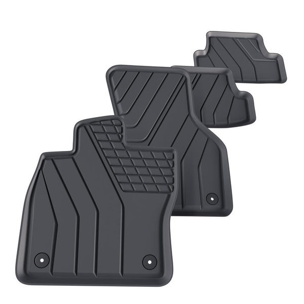 TPE Fußmatten Auto für Volkswagen T-Roc SUV (2017-....) - schwarz Automatten Autoteppiche