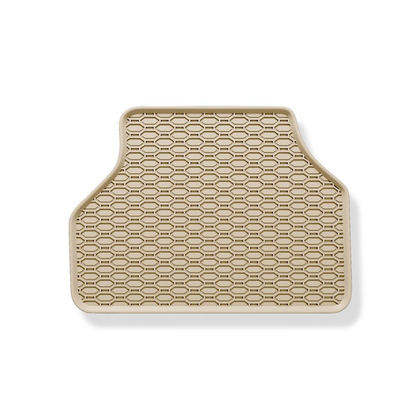 Gummifußmatten Auto für BMW 5er E60, E61 Limousine, Touring (2003-2010) - Gummimatten Gummi Fußmatten - beige - 4 Stk.