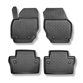 TPE Fußmatten Auto für Volvo XC70 II Crossover (09.2007-2016) - schwarz Automatt