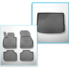 Set Kofferraumschale und angepasste Autoteppiche TPE für: BMW 2er U06 Active Tourer (11.2021-....) - hintere Sitzbank verschiebbar (nach vorne - nach hinten)