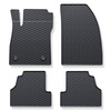 Gummifußmatten Auto für Chevrolet Trax Crossover (2012-2022) - Gummimatten Gummi Fußmatten - schwarz - 4 Stk.