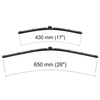 Vordere Scheibenwischer für Ford Focus II Hatchback, Kombi, Limousine (07.2004-12.2011) - Wischerblätter Flach