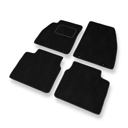 Fußmatten Auto für Saab 9-5 II Limousine, SportCombi (2010-2012) - Premium Velours schwarze Automatten Autoteppiche