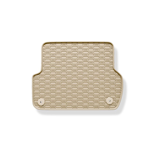 Gummifußmatten Auto für Audi A4 B7 Avant, Cabriolet, Limousine (2004-2009) - Gummimatten Gummi Fußmatten - beige - 4 Stk.