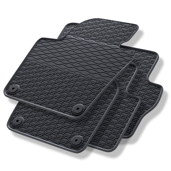 Gummifußmatten Auto für Seat Alhambra II (2010-2020) - schwarz Gummimatten Gummi Fußmatten