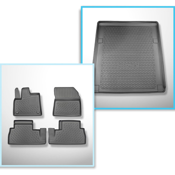 Set Kofferraumschale und angepasste Autoteppiche TPE für: Peugeot Rifter Van (06