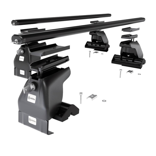 Aluminium-Dachträger für Chevrolet Matiz mk I (2001-2005) - schwarz Dachträger Dachgepäckträger - ohne Montagelemente
