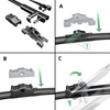 Vordere Scheibenwischer für Opel Astra H Caravan, Coupé, Hatchback, Cabriolet, Limousine (03.2004-2014) - Wischerblätter Flach