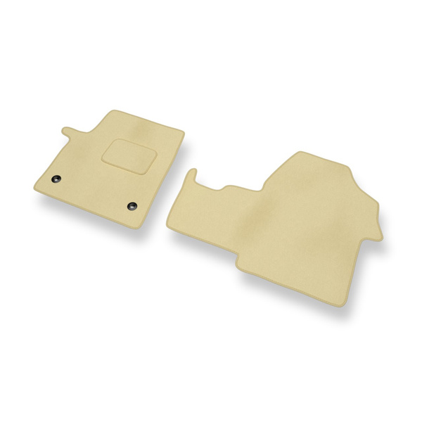 Fußmatten Auto für Citroen Jumpy III Van (2016-....) - Premium Velours beige Automatten Autoteppiche