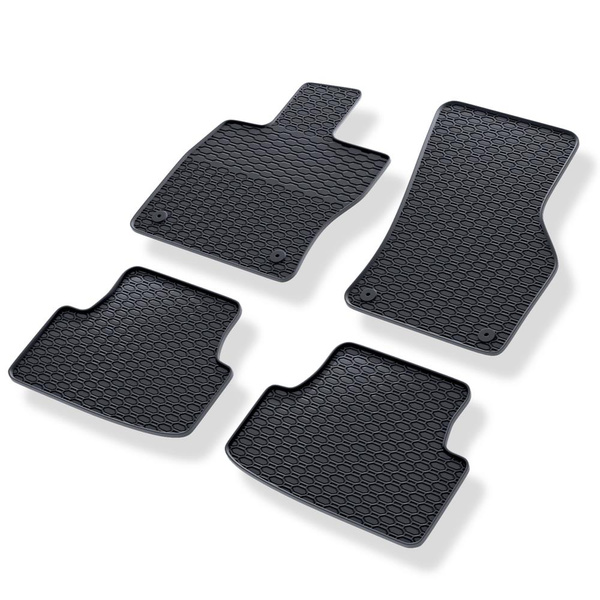 Gummifußmatten Auto für Seat Leon III Hatchback, Sportstourer (2013-2020) - Gummimatten Gummi Fußmatten - schwarz - 4 Stk.