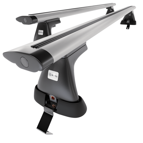 Aluminium-Dachträger für Dacia Sandero III (2021-....) - silbern Dachträger Dachgepäckträger - ohne Montagelemente