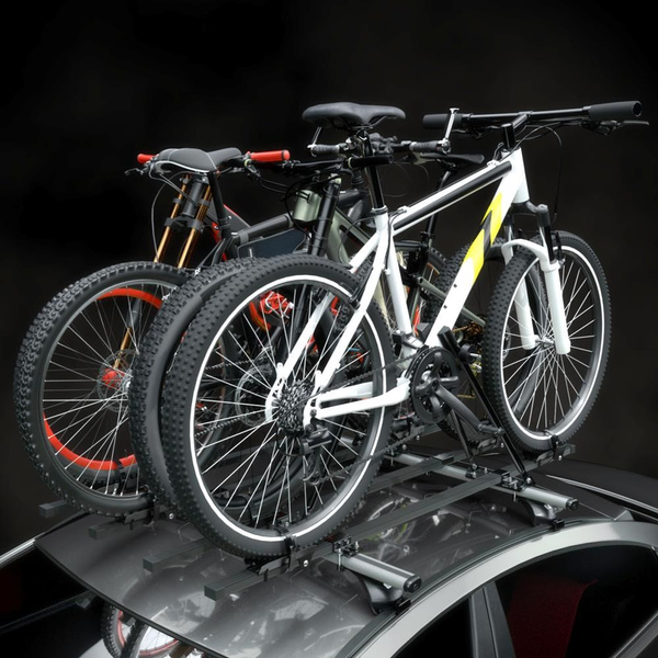 Dachfahrradträger, Dachfahrradhalter mit Stahlbalken - 4xM-04