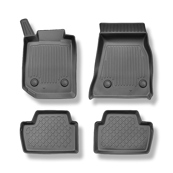 TPE Fußmatten Auto für BMW 2er G42, G87 Coupé (01.2022-....) - schwarz Automatten Autoteppiche