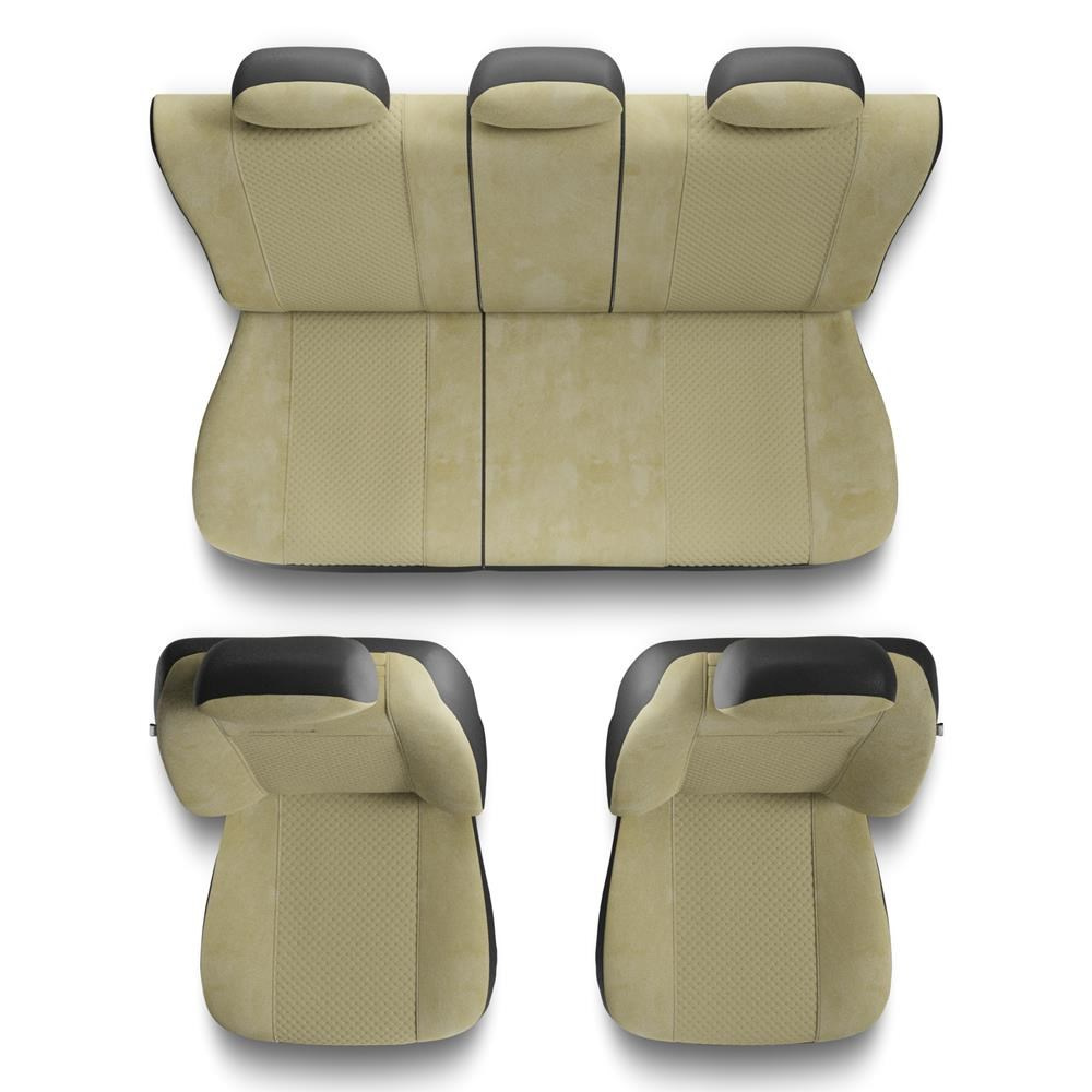 Universal Sitzbezüge Auto für Nissan X-Trail I, II, III (2001-2019) - Autositzbezüge  Schonbezüge für Autositze - PG-3 beige
