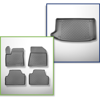 Set Kofferraumschale und angepasste Autoteppiche TPE für: Kia e-Soul SUV (05.201