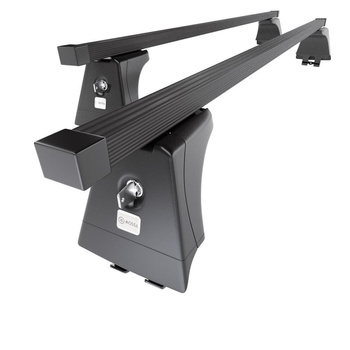 Stahl-Dachträger für Renault Megane mk II (2002-2009) - schwarz Dachträger Dachgepäckträger - Montagepunkte