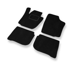 Fußmatten Auto für Seat Toledo IV Liftback (2012-2018) - Premium Velours schwarze Automatten Autoteppiche