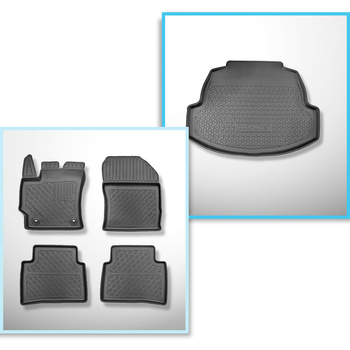 Set Kofferraumschale und angepasste Autoteppiche TPE für: Toyota Corolla XII E21