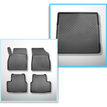 Set Kofferraumschale und angepasste Autoteppiche TPE für: Opel Astra K Sports To