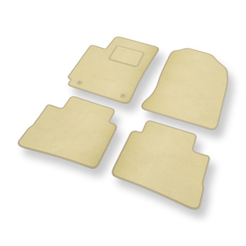 Fußmatten Auto für Hyundai Kona Crossover (2017-2023) - Premium Velours beige Au