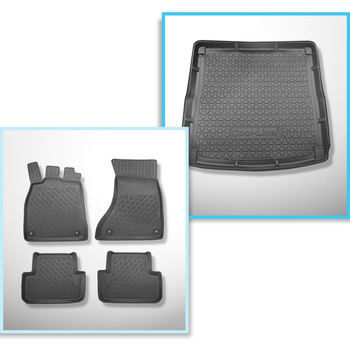 Set Kofferraumschale und angepasste Autoteppiche TPE für: Audi A4 B8 Avant (04.2