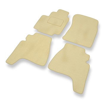 Fußmatten Auto für Daewoo Musso SUV (1995-2005) - Premium Velours beige Automatt