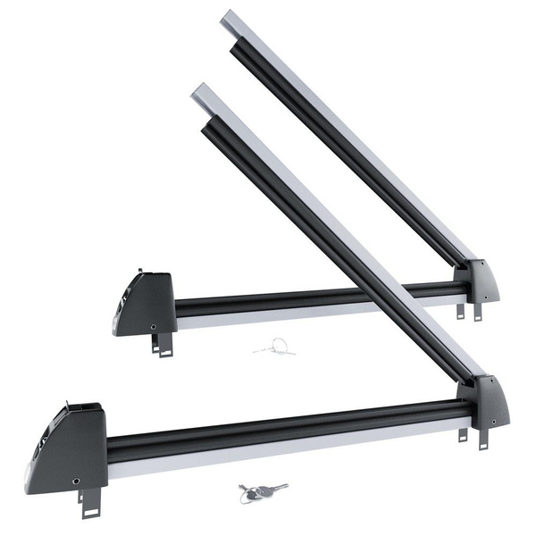 Skiträger auf dem Dachgepäckträger - Ski rack M-7703s - silber - für 3 Skipaare oder 2 Snowboards