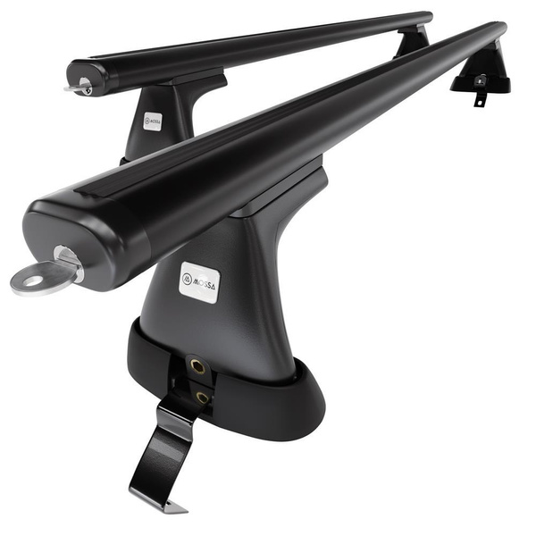 Aluminium-Dachträger für Skoda Octavia mk II (2009-2012) - schwarz Dachträger Dachgepäckträger - ohne Montagelemente