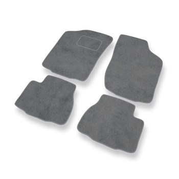 Fußmatten Auto für Nissan Micra II (1992-2003) - Premium Velours graue Automatten Autoteppiche