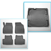 Set Kofferraumschale und angepasste Autoteppiche TPE PREMIUM für: Opel Astra K Hatchback (11.2015-12.2021) - vertiefte Ladefläche; ohne Not-Rad
