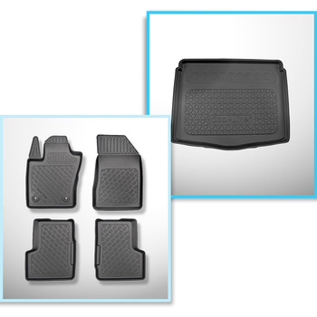 Set Kofferraumschale und angepasste Autoteppiche TPE für: Jeep Renegade SUV (06.