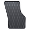 Gummifußmatten Auto für Seat Leon IV Hatchback, Sportstourer (2020-....) - Gummimatten Gummi Fußmatten - schwarz - 2 Stk.