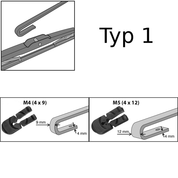 Vordere Scheibenwischer für Fiat Ducato II Van (1994-2006) - Wischerblätter Standard