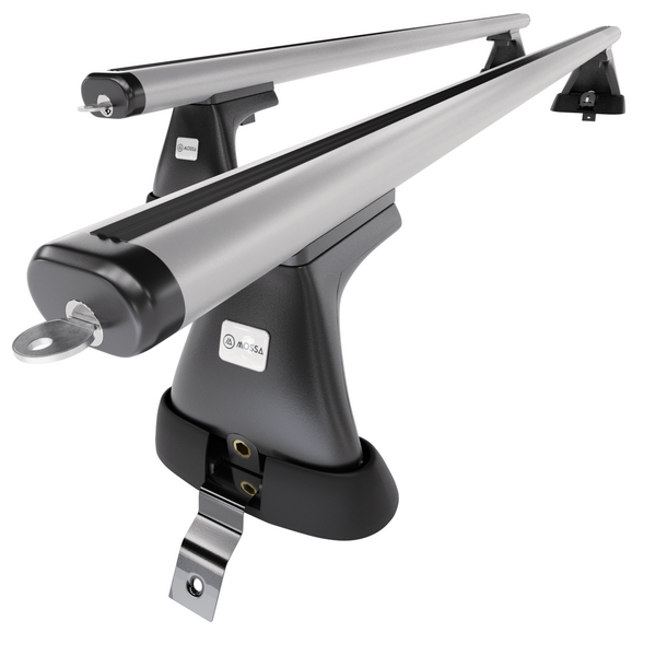 Aluminium-Dachträger für Renault Logan (2004-2013) - silbern Dachträger Dachgepäckträger - ohne Montagelemente