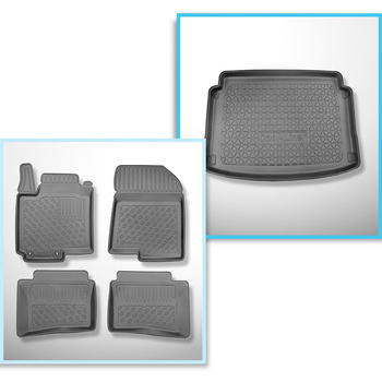 Set Kofferraumschale und angepasste Autoteppiche TPE für: Hyundai Bayon SUV (05.