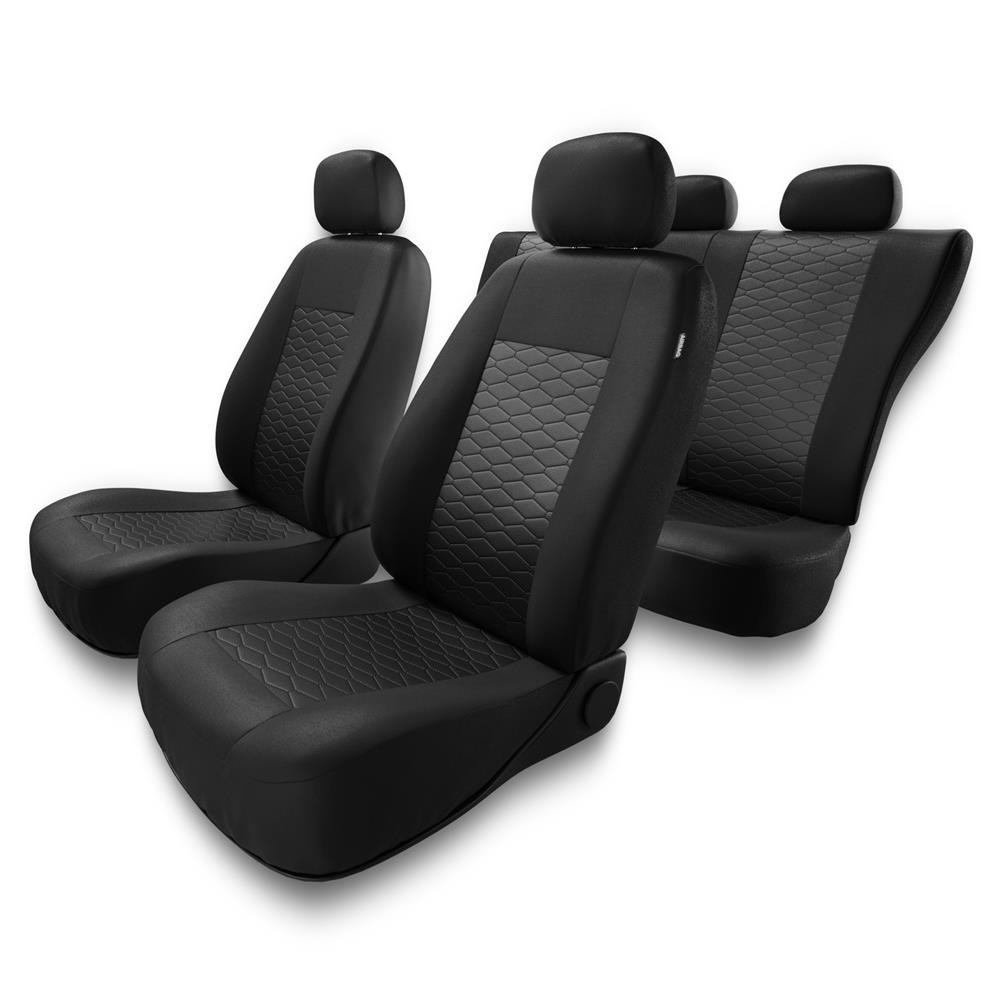Universal Sitzbezüge Auto für BMW 2er F22, F45 (2013-2019) - Autositzbezüge  Schonbezüge für Autositze - MD-5 Muster 3 (schwarz)