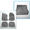 Set Kofferraumschale und angepasste Autoteppiche TPE für: Subaru Outback VI (BT) Kombi (05.2021-....) - ohne / mit Soundsystem
