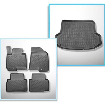 Set Kofferraumschale und angepasste Autoteppiche TPE PREMIUM für: Hyundai ix35 SUV (2010-06.2015)