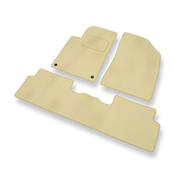 Fußmatten Auto für Peugeot 508 Liftback, Limousine, SW (2011-2017) - Premium Velours beige Automatten Autoteppiche