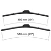 Vordere Scheibenwischer für Opel Astra G Caravan, Coupé, Hatchback, Cabriolet, Limousine (03.1998-07.2009) - Wischerblätter Flach