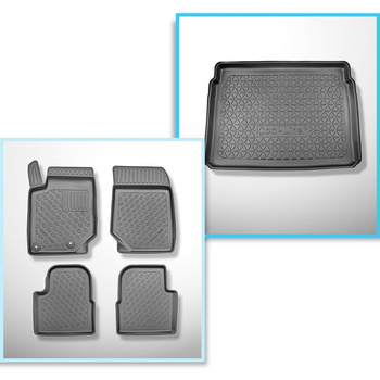 Set Kofferraumschale und angepasste Autoteppiche TPE für: Citroen C4 III Hatchba