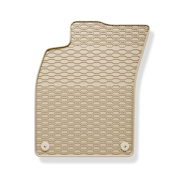 Gummifußmatten Auto für Audi A4 B8 Avant, Limousine (2007-2015) - Gummimatten Gummi Fußmatten - beige - 4 Stk.