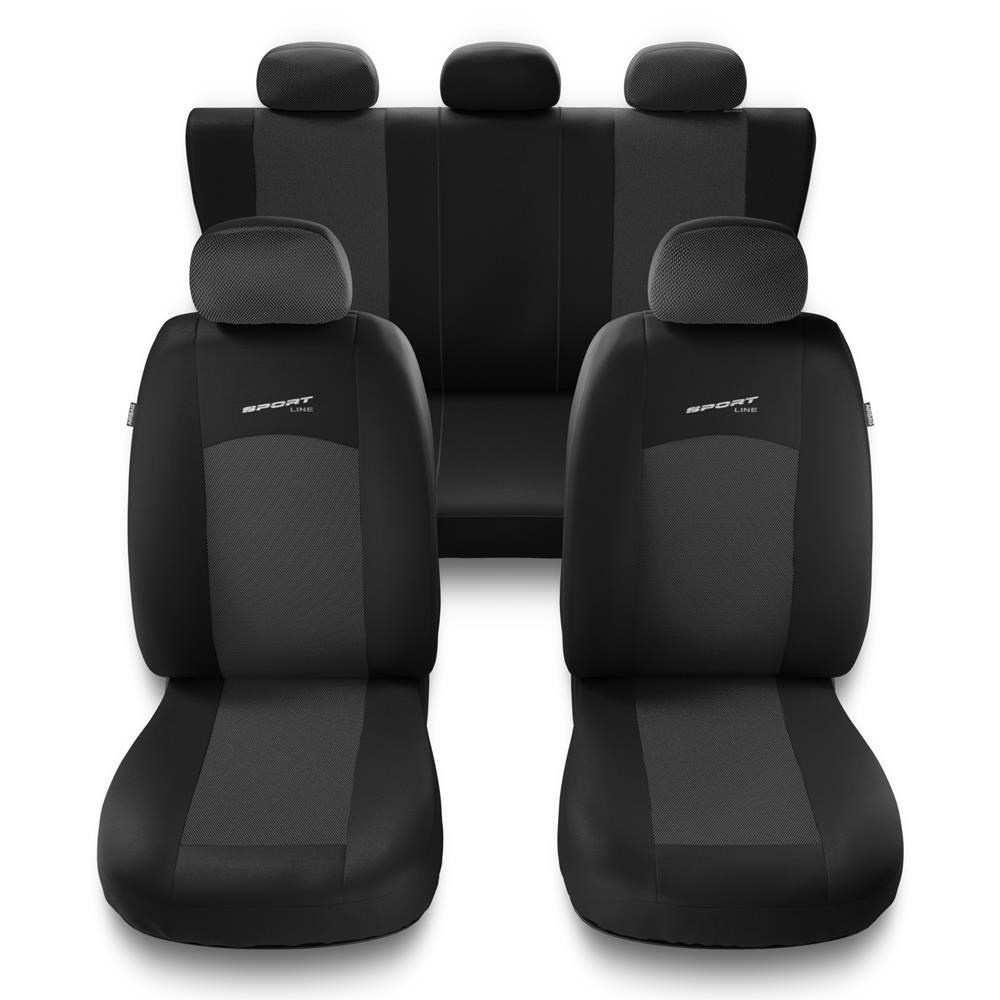 Universal Sitzbezüge Auto für Hyundai i20 I, II (2008-2019) -  Autositzbezüge Schonbezüge für Autositze - S-G1 dunkelgrau