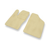 Fußmatten Auto für Fiat Seicento Hatchback, Van (1998-2010) - Premium Velours beige Automatten Autoteppiche