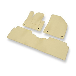 Fußmatten Auto für Citroen C5 III Limousine, Tourer (2008-2017) - Premium Velours beige Automatten Autoteppiche