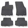 Gummifußmatten Auto für Seat Ateca SUV (2016-....) - Gummimatten Gummi Fußmatten - schwarz - 4 Stk.